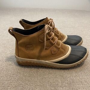 Sorel Boots Womens Size 10 Brown Leather Waterproof Ankle Lace Up NL3069-286